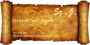 Szerémi Jenő névjegykártya